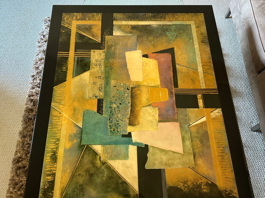 James Turco Large Laminated Abstract Painting On Board Signed Lower Right 44 X 57 [Photo 3]