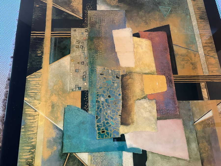 James Turco Large Laminated Abstract Painting On Board Signed Lower Right 44 X 57 [Photo 4]