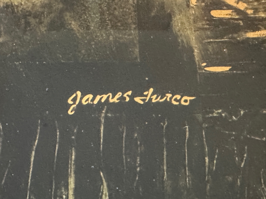 James Turco Large Laminated Abstract Painting On Board Signed Lower Right 44 X 57 [Photo 5]