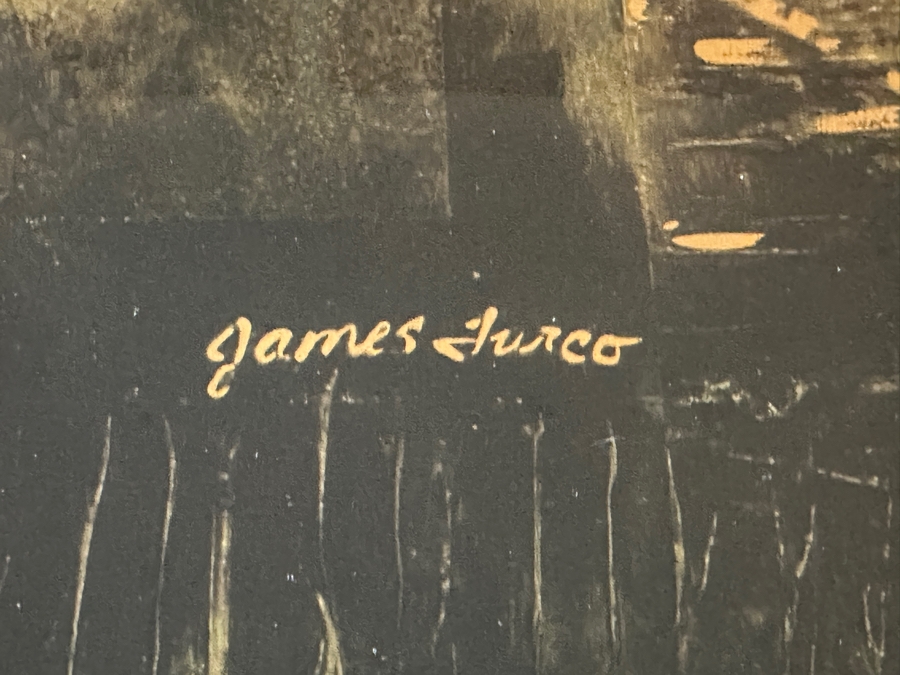 James Turco Large Laminated Abstract Painting On Board Signed Lower Right 44 X 57 [Photo 6]