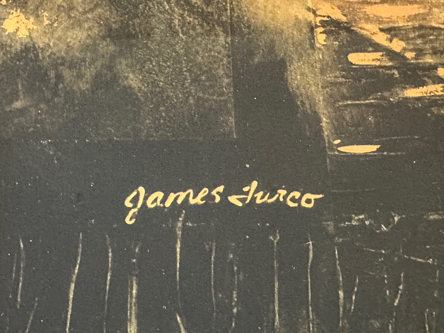 James Turco Large Laminated Abstract Painting On Board Signed Lower Right 44 X 57 [Photo 7]