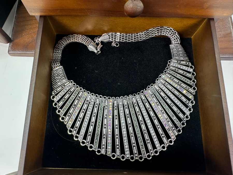 Jewelry Box With Mainly Costume Jewelry 12W X 8D X 11H - See Photos [Photo 11]