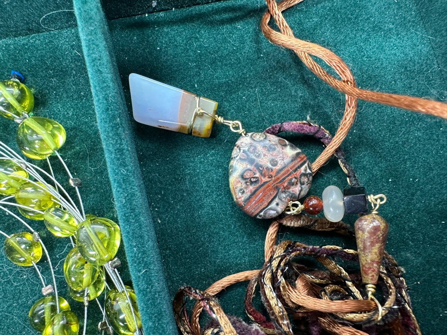 Jewelry Box With Mainly Costume Jewelry 15W X 12D X 11H - See Photos [Photo 8]