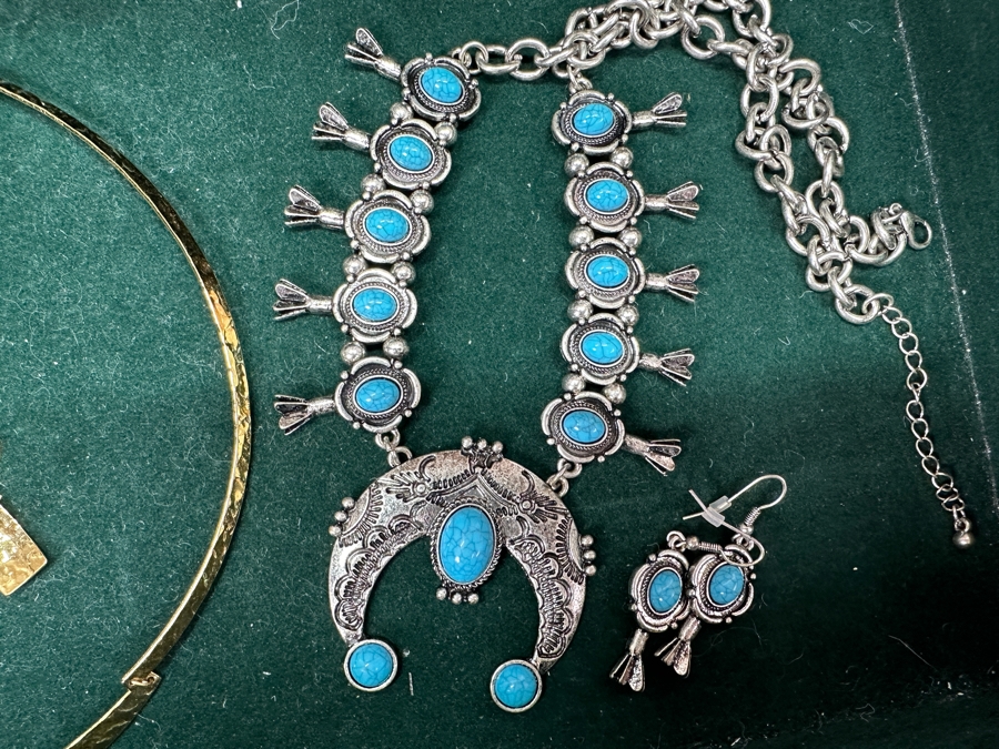 Jewelry Box With Mainly Costume Jewelry 15W X 12D X 11H - See Photos [Photo 10]