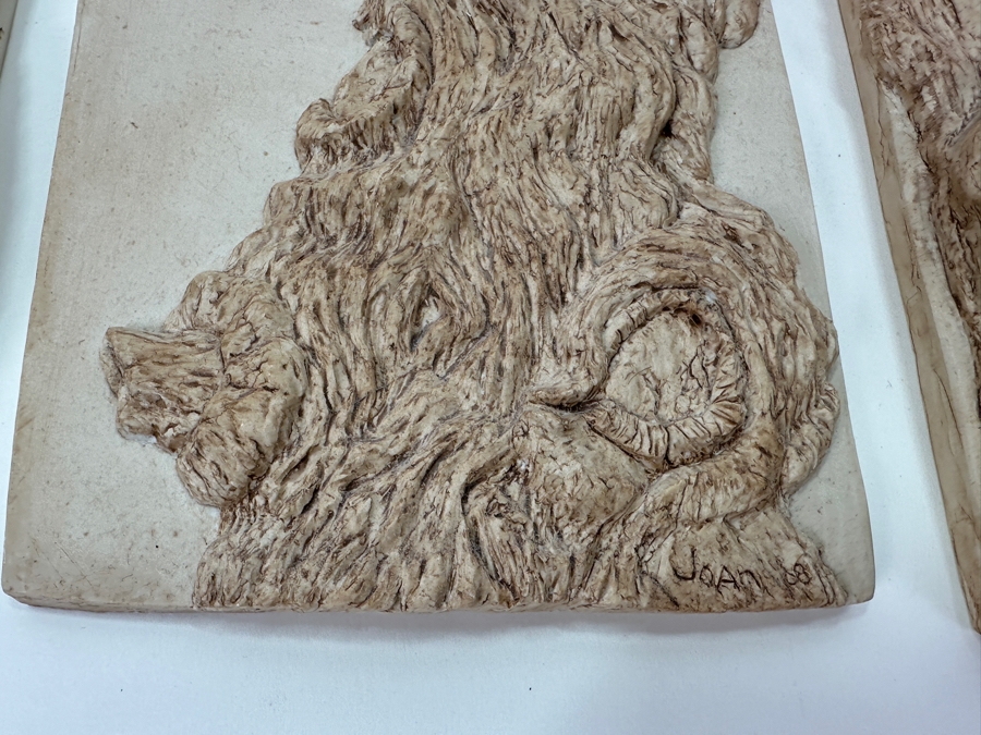 (3) Joan Lacy Bas-Relief Tree Sculptures Signed 14 X 8 [Photo 4]