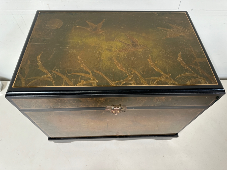 Asian Lacquer Chest On Stand 22W X 14D X 18H [Photo 2]