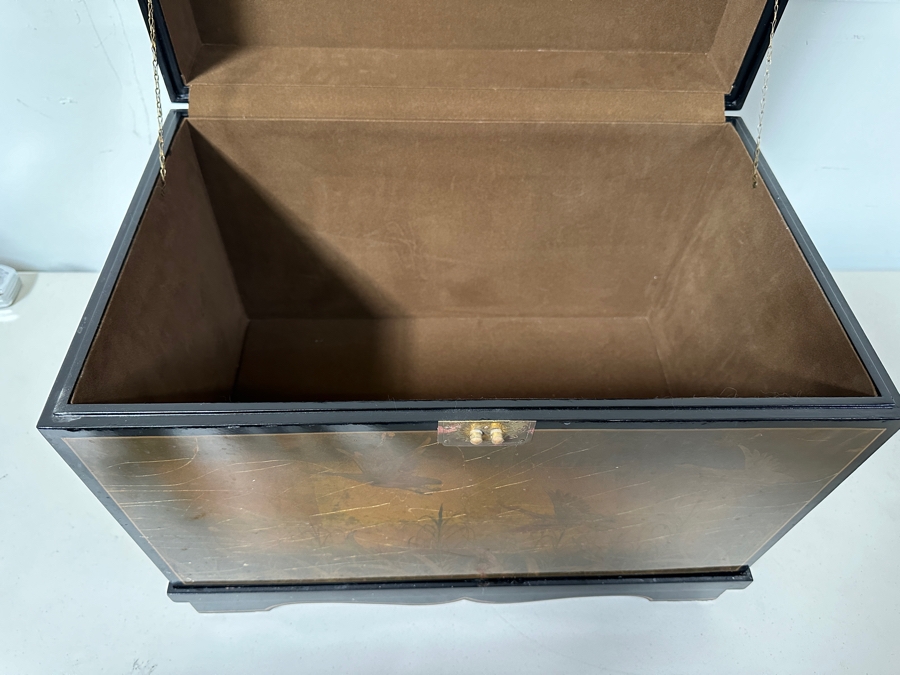 Asian Lacquer Chest On Stand 22W X 14D X 18H [Photo 3]