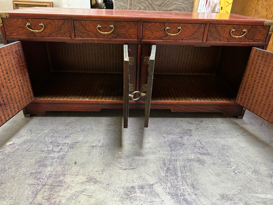 Small Korean Chest Of Drawers With Brass Ornamentation 35.5W X 12.5D X 15H [Photo 4]