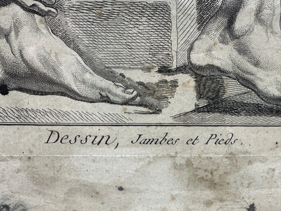 Framed Original Antique Engraving From Diderot - Design: Legs, Feet Plate 13 Encyclopedie Ou Dictionnaire Folio Framed 15 X 18.5 [Photo 3]