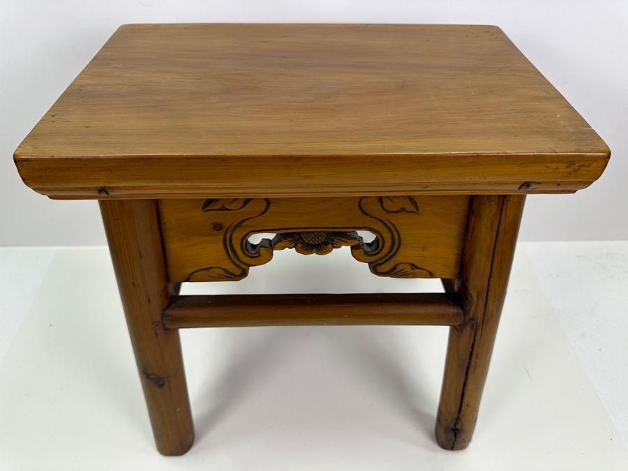 Chinese Wooden Stool 14W X 9D X 14H [Photo 2]