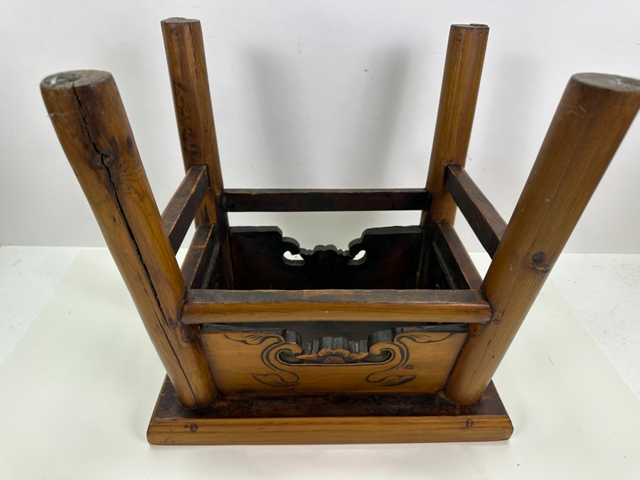 Chinese Wooden Stool 14W X 9D X 14H [Photo 6]