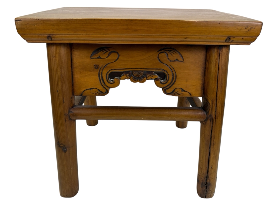 Chinese Wooden Stool 14W X 9D X 14H [Photo 1]