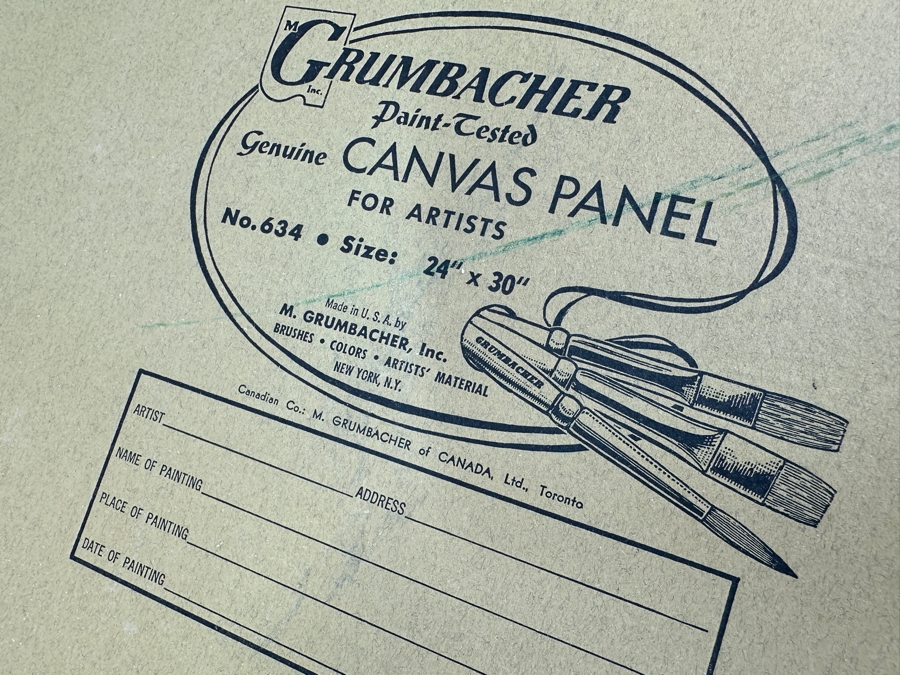 Helen Galnick Original Abstract Mid-Century Modern Painting On Canvas Panel 24 X 30 Framed [Photo 4]