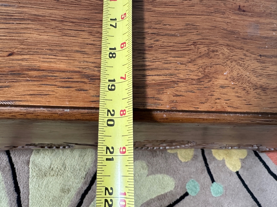 Carved Wooden Trunk 42W X 20D X 22H [Photo 6]