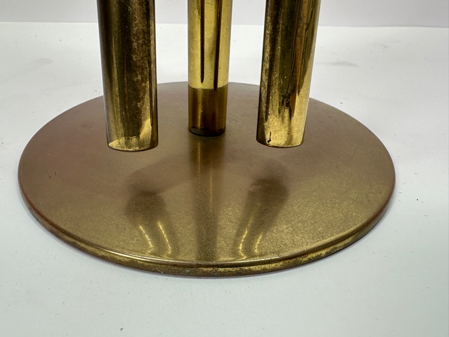 Vintage Brass Double Sided Vanity Mirror 17H [Photo 3]