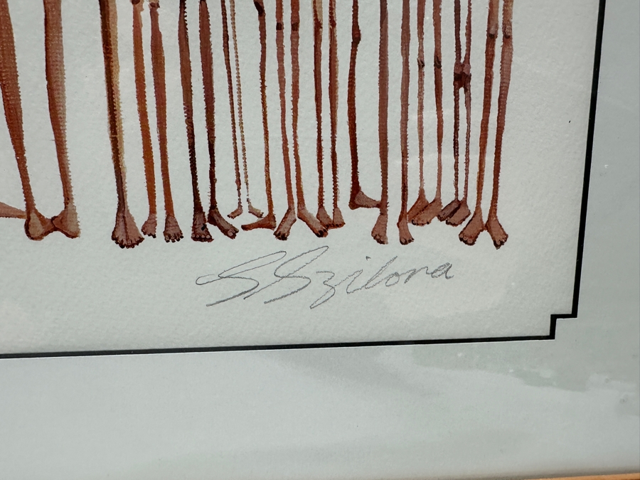 Sarah Jane Szikora Hand Signed Limited Edition Print Titled 'Show Us Your Pants' 2003 9.75 X 7.5 Framed [Photo 3]