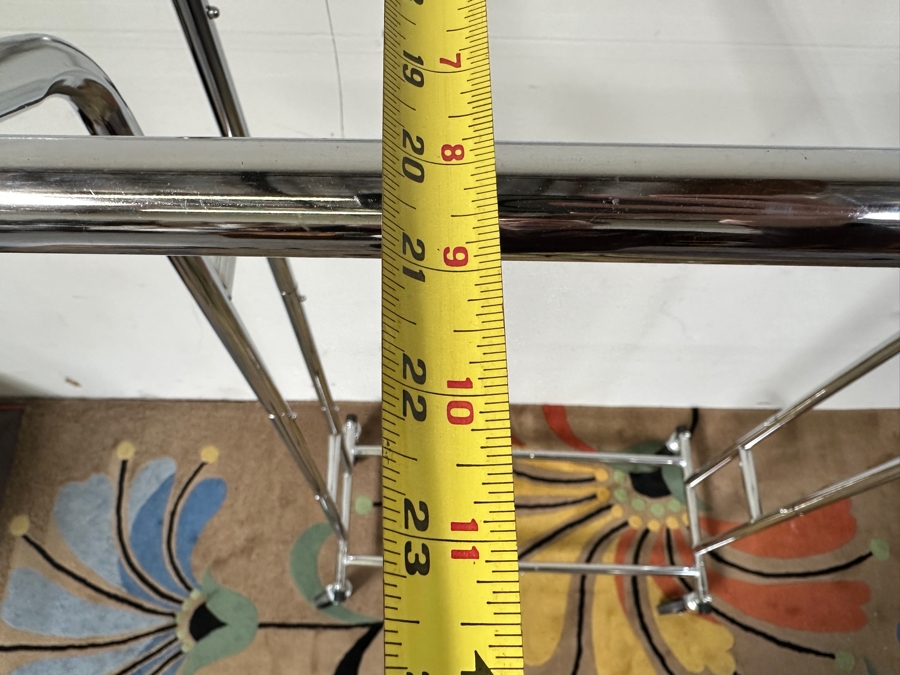 Chrome Adjustable Clothes Rack On Casters 64W X 20D X 61H [Photo 4]