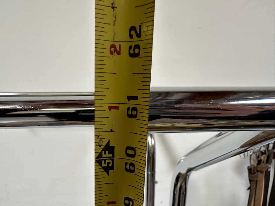 Chrome Adjustable Clothes Rack On Casters 64W X 20D X 61H [Photo 5]