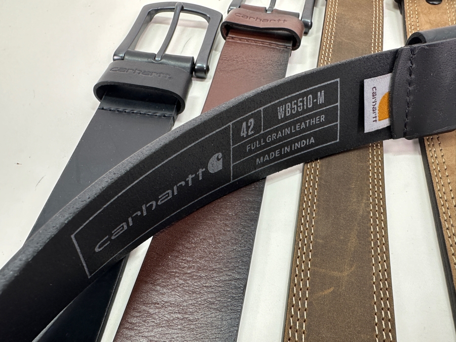 (8) New Carhartt Genuine Leather Belts Size 42 / 44 Retails $300 [Photo 8]