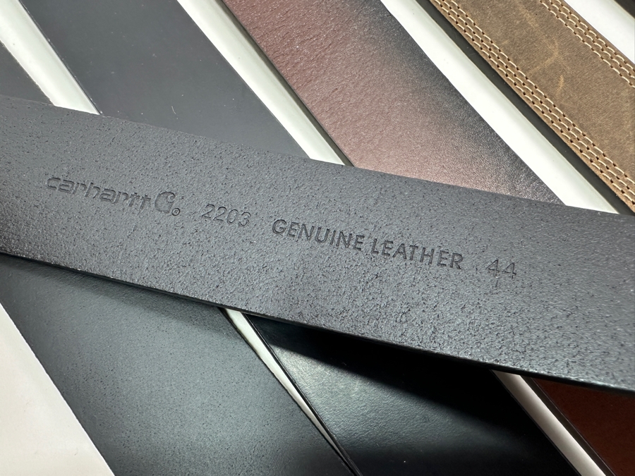 (8) New Carhartt Genuine Leather Belts Size 42 / 44 Retails $300 [Photo 7]
