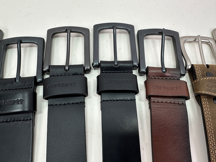 (8) New Carhartt Genuine Leather Belts Size 42 / 44 Retails $300 [Photo 3]