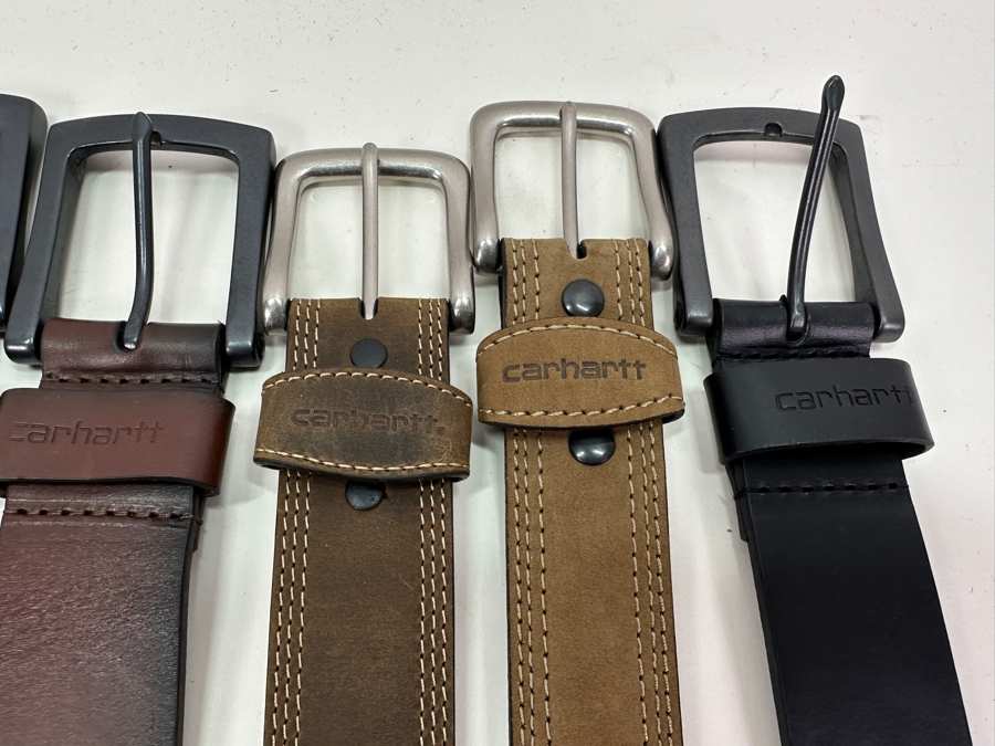 (8) New Carhartt Genuine Leather Belts Size 42 / 44 Retails $300 [Photo 2]