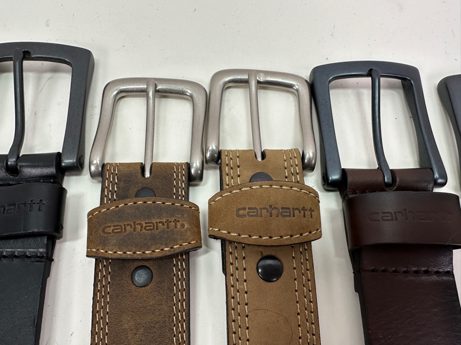 (8) New Carhartt Genuine Leather Belts Size 42 / 44 Retails $300 [Photo 3]