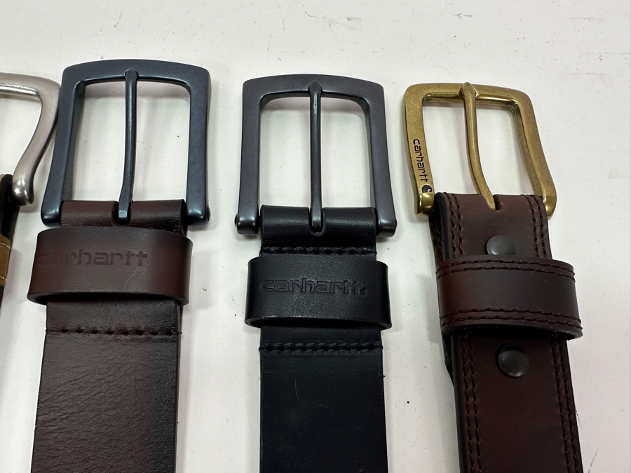 (8) New Carhartt Genuine Leather Belts Size 42 / 44 Retails $300 [Photo 4]