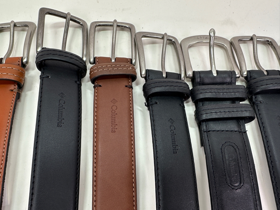 (8) New Columbia Leather Belts Size 42 Retails $300 [Photo 3]