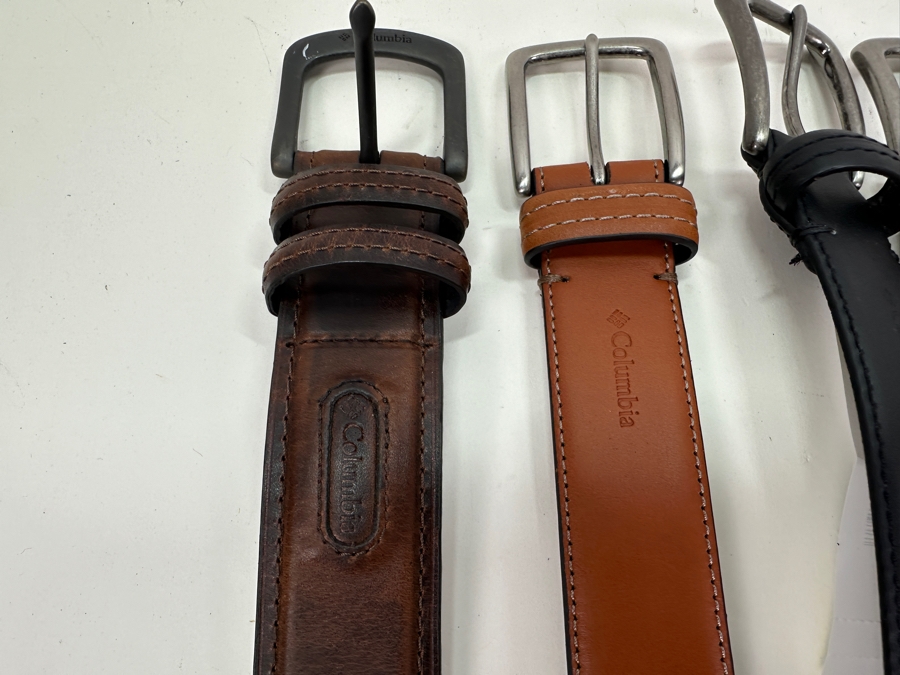 (8) New Columbia Leather Belts Size 42 Retails $300 [Photo 2]