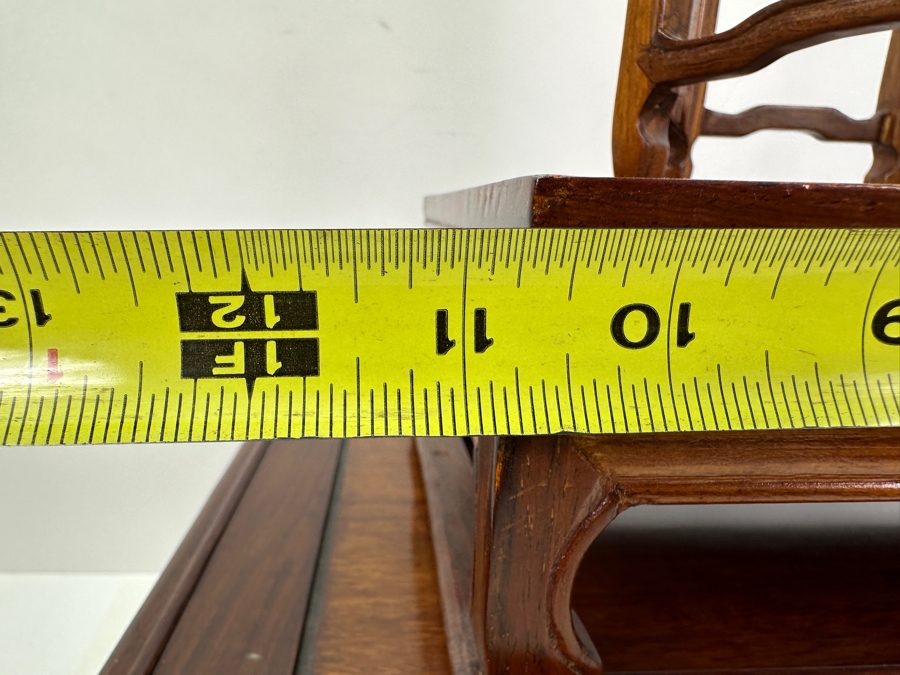 (3) Chinese Wooden Stands: 17.5'W Bottom Stand, 11'W Middle Stand, 9.5'H Top Stand [Photo 6]