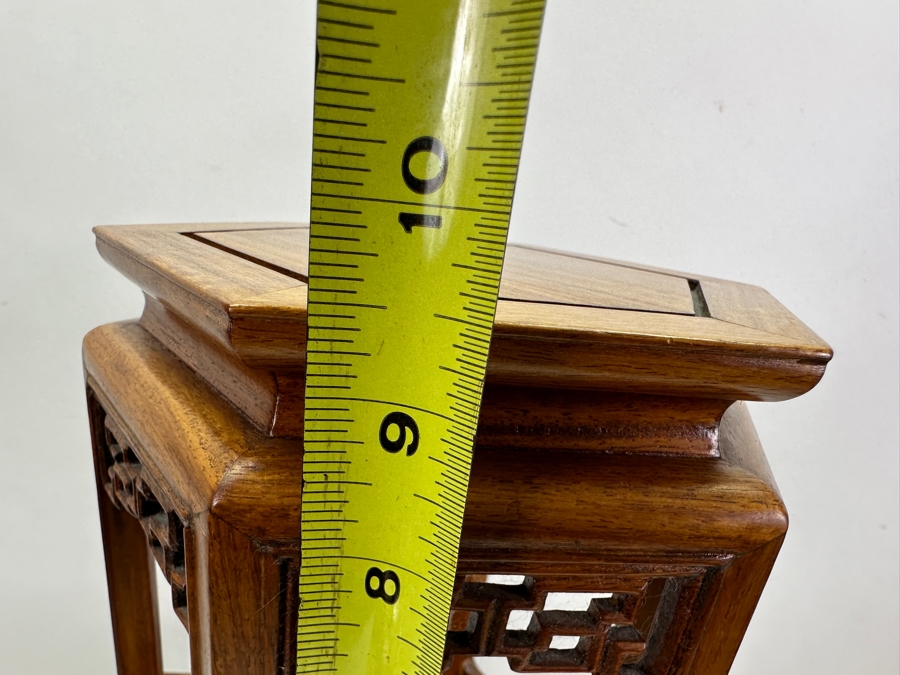 (3) Chinese Wooden Stands: 17.5'W Bottom Stand, 11'W Middle Stand, 9.5'H Top Stand [Photo 7]