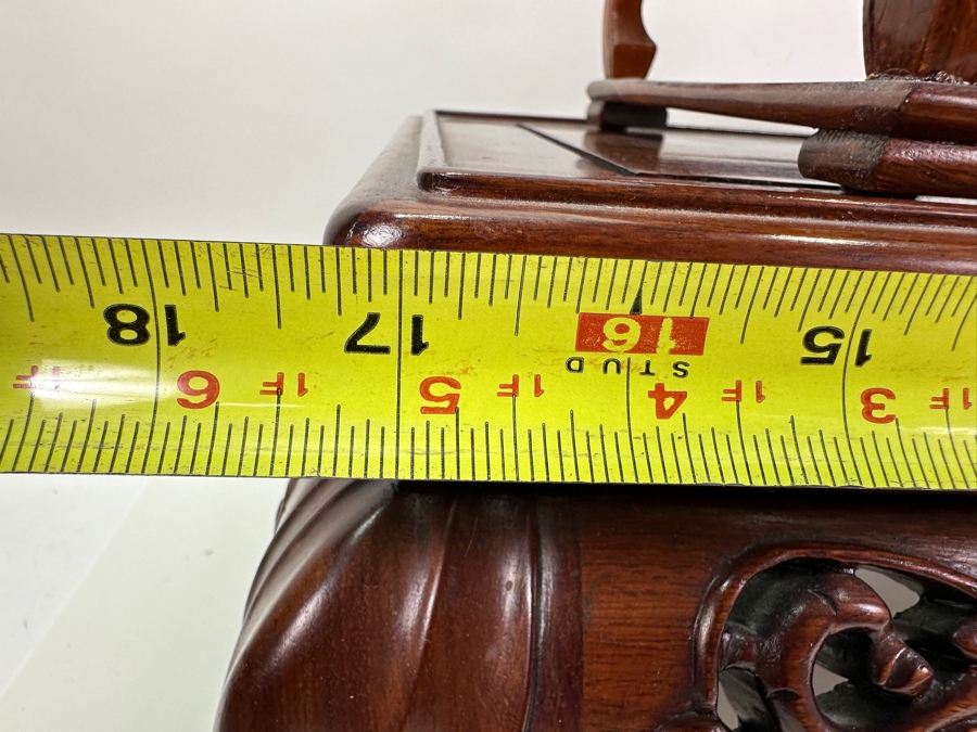 (3) Chinese Wooden Stands: 17.5'W Bottom Stand, 11'W Middle Stand, 9.5'H Top Stand [Photo 5]