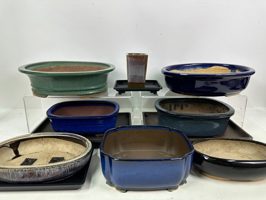 Just Added - (8) Bonsai Flower Pots Of Various Sizes  [Photo 2]