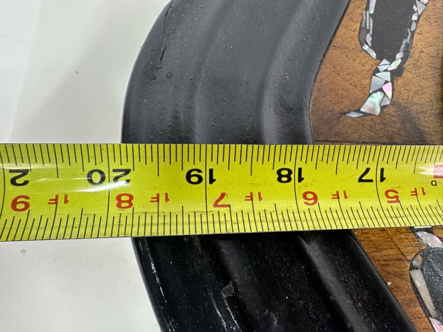 Just Added - Vintage French Mother Of Pearl Wall Clock Missing Pendulum 20 X 24 [Photo 8]