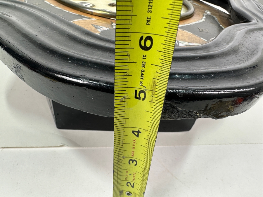 Just Added - Vintage French Mother Of Pearl Wall Clock Missing Pendulum 20 X 24 [Photo 10]