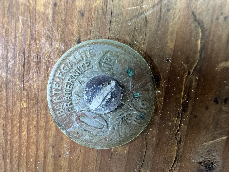 Just Added - Vintage French Mother Of Pearl Wall Clock Missing Pendulum 20 X 24 [Photo 13]