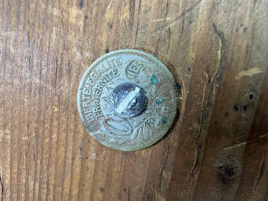 Just Added - Vintage French Mother Of Pearl Wall Clock Missing Pendulum 20 X 24 [Photo 12]