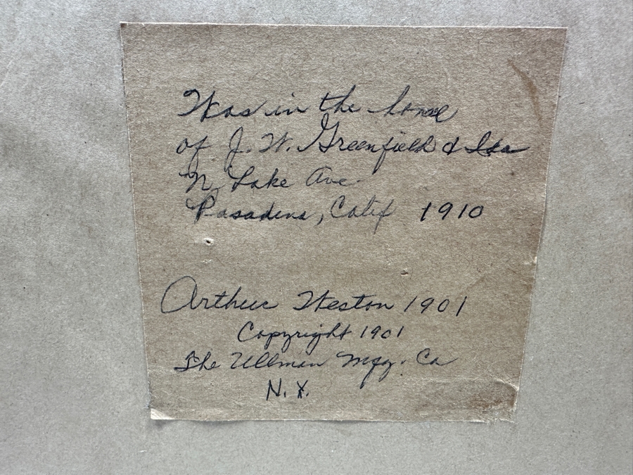 Just Added - Antique 1901 Arthur Weston Horse Print By The Ullman Mfg Co N.Y. 23 X 18 In Antique Wooden Frame 34 X 28 [Photo 11]