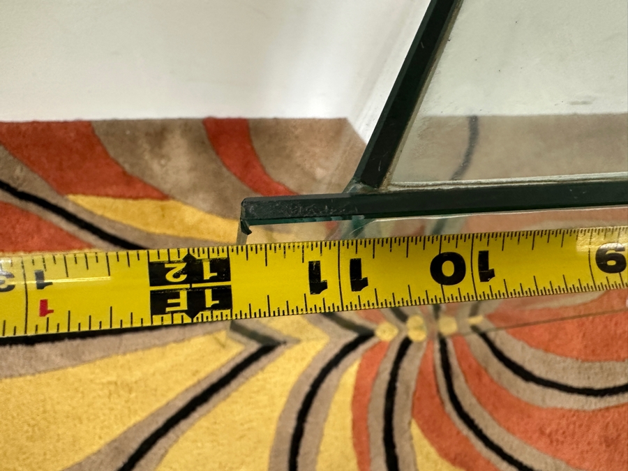 Just Added - Triangular Glass Pedestal Table Flower Stand 11.5W X 21H [Photo 5]