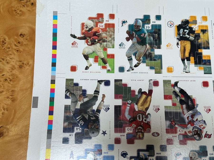 Just Added - Uncut Sheet Of Upper Deck, SP Signature Edition 1999 Football Cards 27 X 40 [Photo 3]