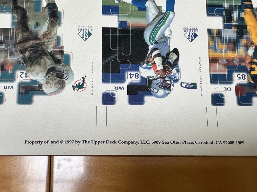 Just Added - Uncut Sheet Of Upper Deck, SP Signature Edition 1999 Football Cards 27 X 40 [Photo 6]