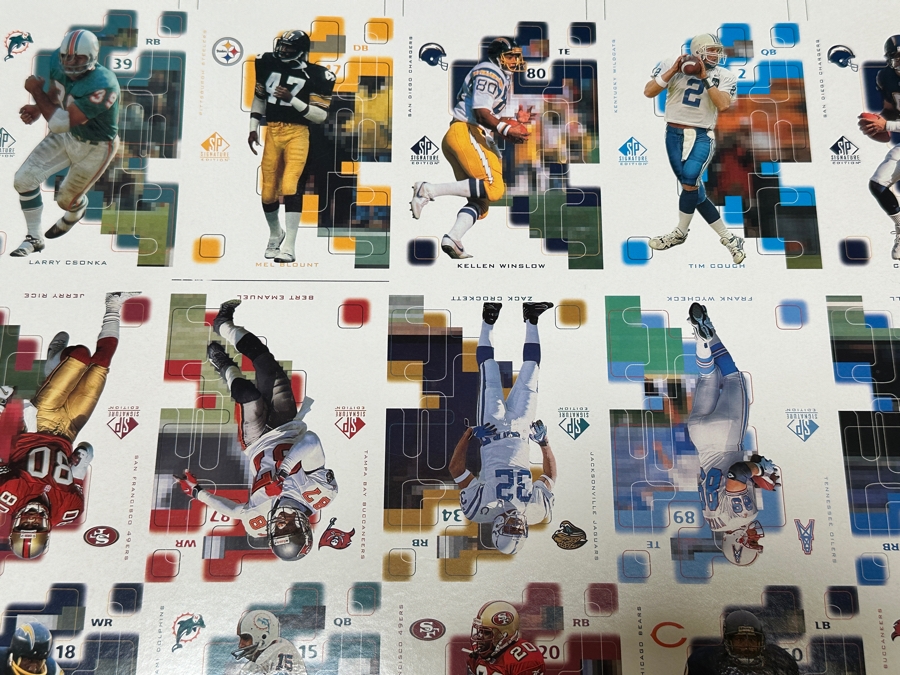 Just Added - Uncut Sheet Of Upper Deck, SP Signature Edition 1999 Football Cards 27 X 40 [Photo 4]