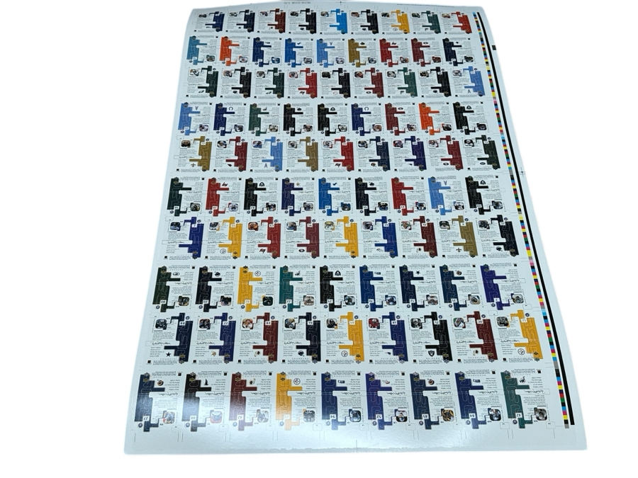 Just Added - Uncut Sheet Of Upper Deck, SP Signature Edition 1999 Football Cards 27 X 40 [Photo 2]