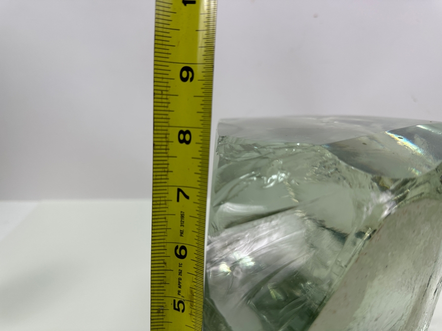 Just Added - John-Orwar Lake (1921-2007, Swedish) Vintage MCM Swedish Ekenas Glass Large Engraved Art Glass Sculpture Signed J. O. Lake 12W X 8D X 8H [Photo 12]