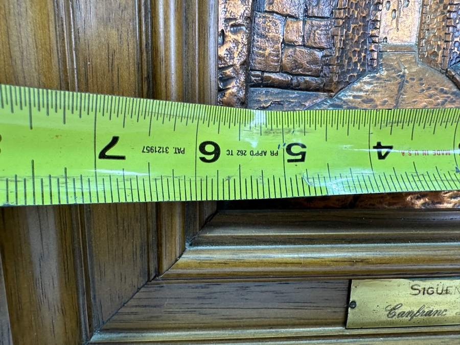 Just Added - Embossed Metal Artwork By Canfranc Lucea 6 X 7 Framed 11.5 X 13 [Photo 6]