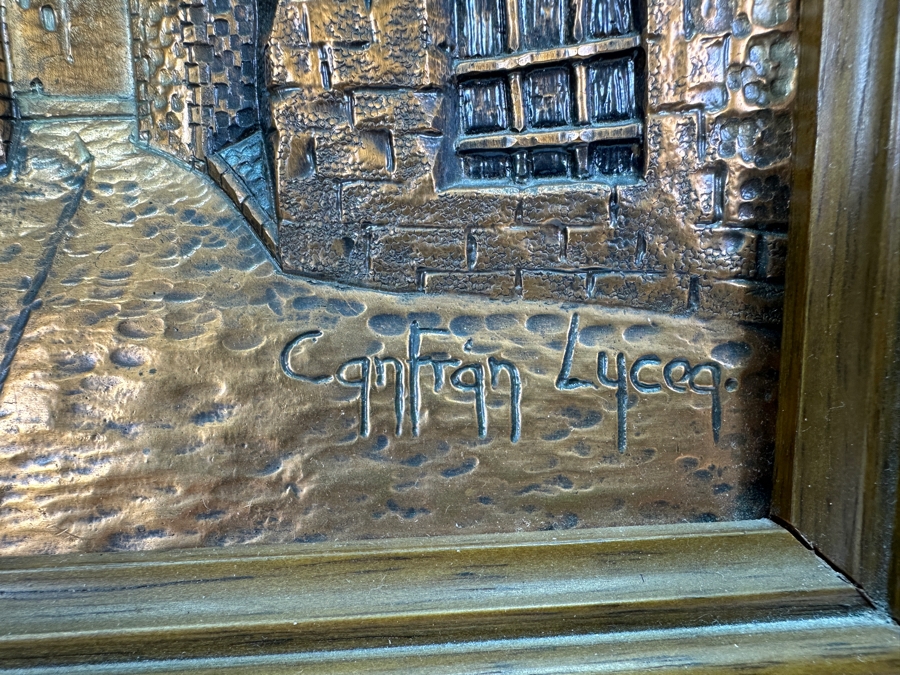 Just Added - Embossed Metal Artwork By Canfranc Lucea 6 X 7 Framed 11.5 X 13 [Photo 4]