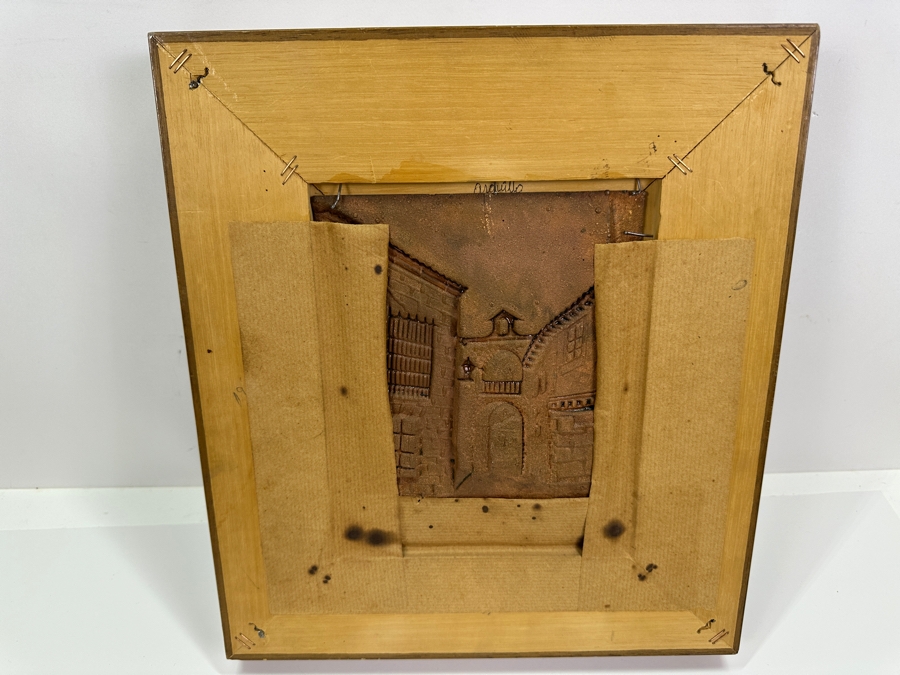 Just Added - Embossed Metal Artwork By Canfranc Lucea 6 X 7 Framed 11.5 X 13 [Photo 10]