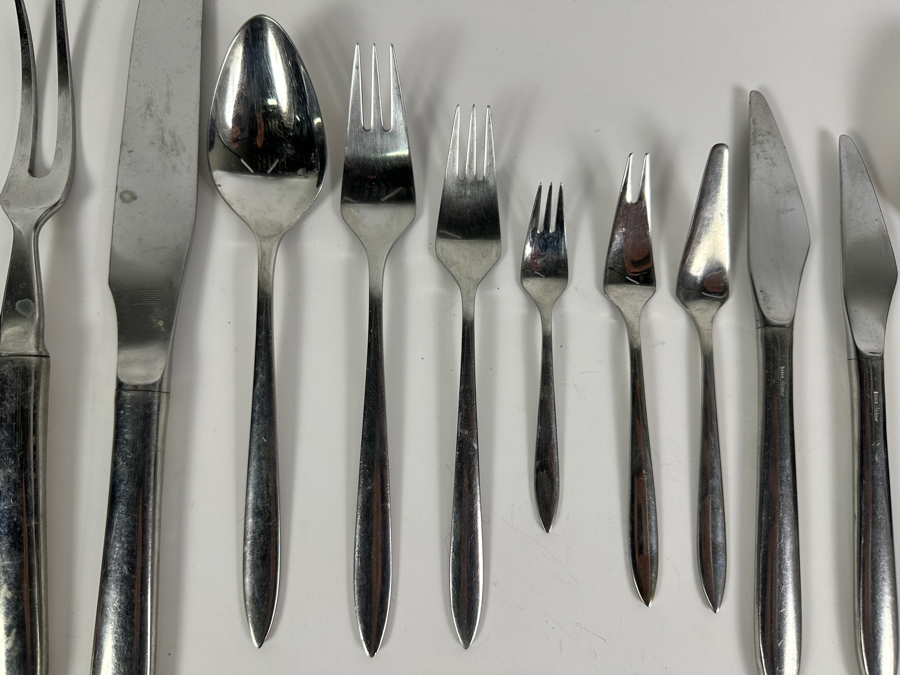 Just Added - Gero Zilduro MCM Modernist Flatware Service From Holland Netherlands - Service For 4 Plus Extras - Total Of 50 Items - See Photos [Photo 3]