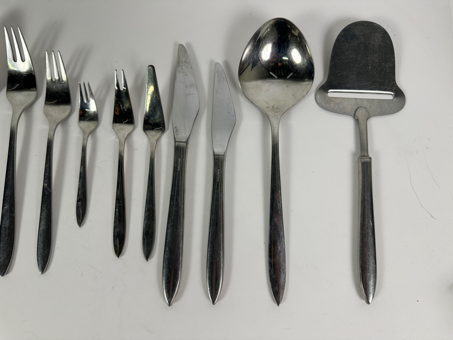 Just Added - Gero Zilduro MCM Modernist Flatware Service From Holland Netherlands - Service For 4 Plus Extras - Total Of 50 Items - See Photos [Photo 4]